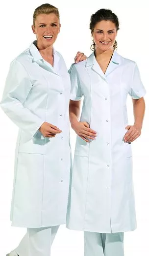 Berufskleid, Berufsmantel weiss 65% Poly./35% Bw. L08/491 W