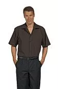 Herrenhemd weiss, schwarz, chocolate, Stretch 1/2 Arm