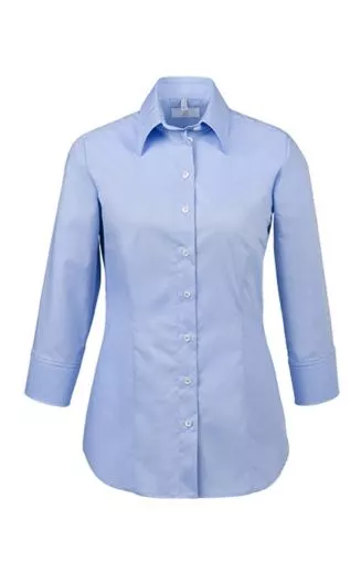Damenbluse 3/4 Arm, weiss Gr. 32-54 BASIC regular fit