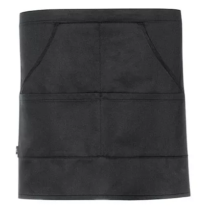 Vorbinder schwarz mit 4 aufgesetzten Taschen 77 X 40 cm