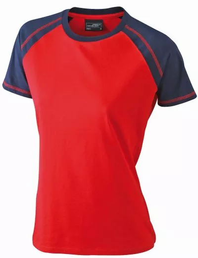 Damen Raglan Shirt mit Kontrastfarben