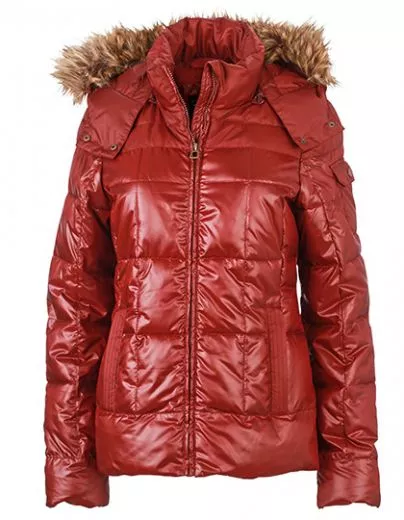 Damen Winterjacke mit Kapuze aus Webpelz