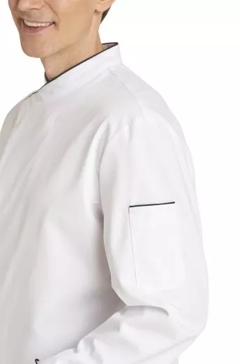 Kochjacke mit langem Arm wei