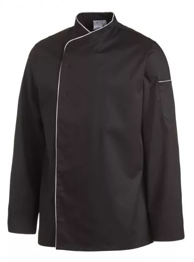 Kochjacke mit langem Arm schwarz