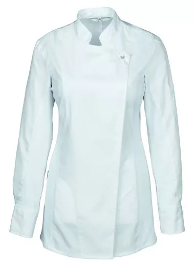 Damen-Kochjacke mit Jersey-Einsatz