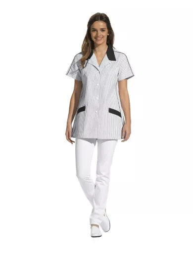 Kasack farbig gestreift 65% Poly./35% Bw L08/559