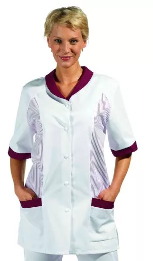 Kasack weiss/farbig 65% Poly./35% Bw L08/800