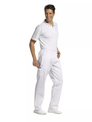 Berufshose, Gummizug, weiss oder farbig Gr. XS-3XL L 12/2370