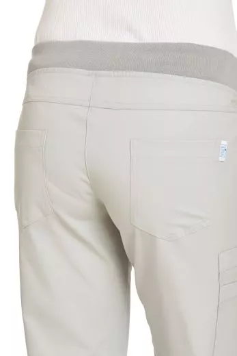 Berufshose mit elastischem Strickbund und Kordeltunnelzu farbig