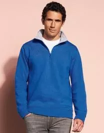 Sweatshirt mit Trucker-Kragen und Reiverschluss