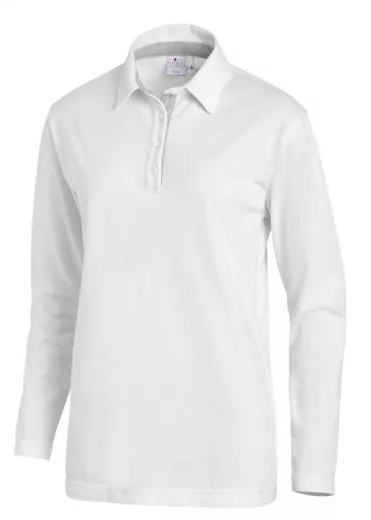 Polo Shirt UNIEX weiss langarm
