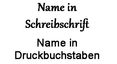 Bestickung 2-zeilig