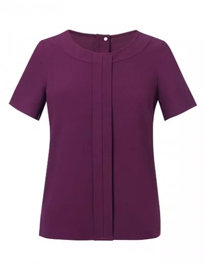 Bluse mit Vorderfalte 1/2 Arm