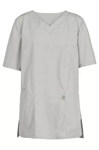 Damen-Kasack Regular Fit, V-Ausschnitt, kurzarm