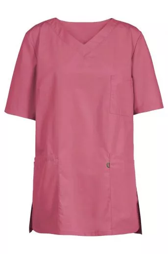 Damen-Kasack Regular Fit, V-Ausschnitt, kurzarm