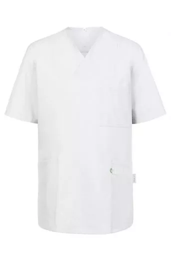 Unisex-Kasack RF Regular Fit, Kuvertkragen, kurzarm