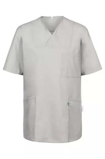 Unisex-Kasack RF Regular Fit, Kuvertkragen, kurzarm