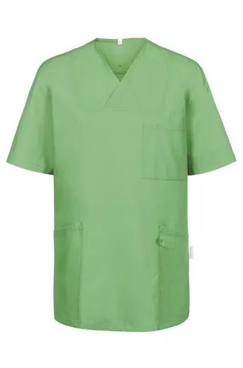 Unisex-Kasack RF Regular Fit, Kuvertkragen, kurzarm