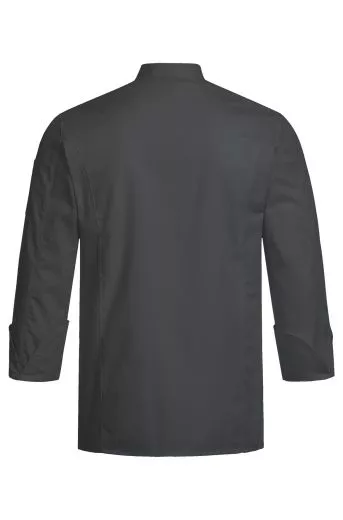 Kochjacke mit Satinstreifen
