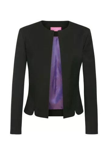 Blazer kragenlos mit Schlitzen