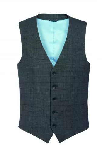 Herrenweste kariert Slim Fit