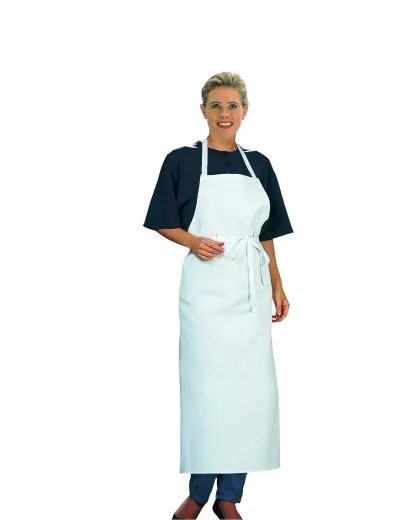 Latzschrze weiss 100% Bw.-Kper L02/685