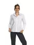 Bluse mit langem Arm, weiss, schwarz, chocolate, Gr. 34-52, Stretch L 0