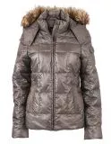 Damen Winterjacke mit Kapuze aus Webpelz