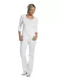 Damenhose weiss, Strickb�ndchen, 3 L�ngen 08/6830