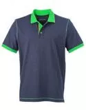 Herren Poloshirt mit Kontrast. Verschiedene Farben und Gr��en
