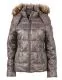 Damen Winterjacke mit Kapuze aus Webpelz