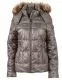 Damen Winterjacke mit Kapuze aus Webpelz