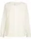 Bluse mit Vorderfalte in wei oder cream
