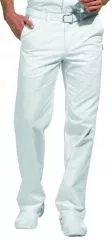 Berufshose weiss mit Dehnbund Gren 25-28 65% Poly./35% Bw L12/