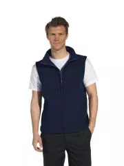 Herren Softshell Weste, schwarz, marine, winddicht 10/1046