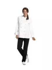 Damen Kochjacke, weiss, taillierte Form, 08/2518