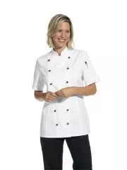 Damen Kochjacke, weiss, 1/2 Arm taillierte Form, 08/2519