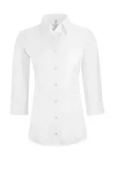 Damenbluse 3/4 Arm, weiss Gr. 32-54 BASIC regular fit Damenbluse 3/4 Arm, weiss Gr. 32-54 BASIC regular fit