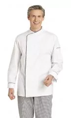 Kochjacke mit langem Arm wei