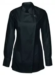 Damen-Kochjacke mit Jersey-Einsatz