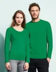 Shirt mit langem Arm für Damen verschiedene Farben, 100 % Baumwolle Shirt mit langem Arm für Damen verschiedene Farben, 100 % Baumwolle