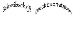 1-zeilig Bestickung mit Krmmung