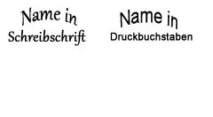 2-zeilige Bestickung Schrift gekrmmt