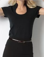 Shirt mit Asiakragen Keyhole Ausschnitt