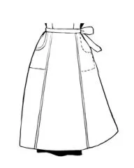 Schürze / Halbschürze Länge 55 cm L01/156 Schürze / Halbschürze Länge 55 cm L01/156