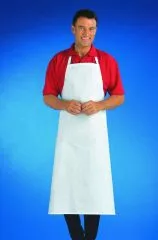 Latzschrze weiss 100% Bw.-Linon L02/796