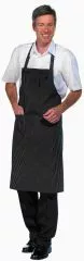 Latzschrze schwarz/weiss gestreift 100% Bw. L11/502